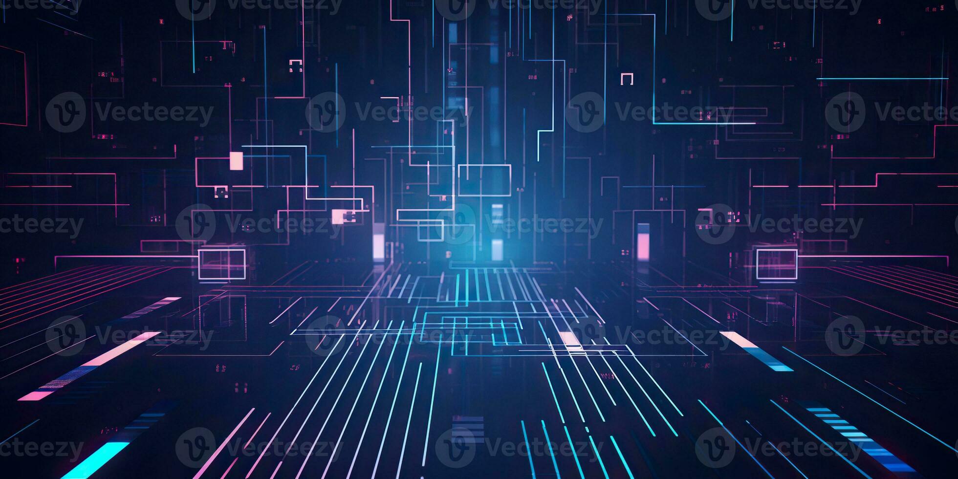 AI Generated. AI Generative. Bluew data network science pragramming future cyber background pattern texture. Graphic Art photo