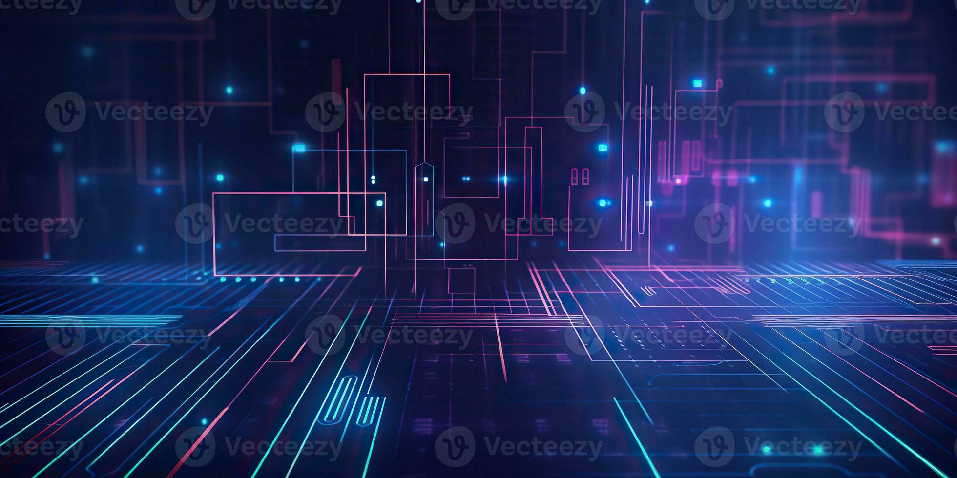 AI Generated. AI Generative. Bluew data network science pragramming future cyber background pattern texture. Graphic Art photo