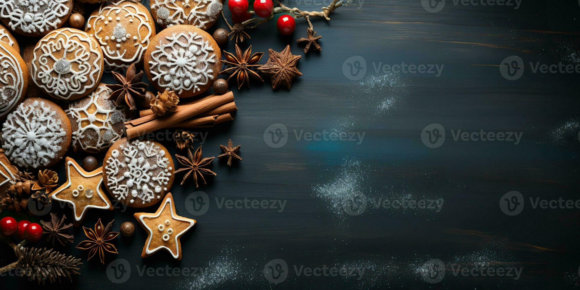 AI Generated. AI Generative. Christmas merry xmas winter holiday decoration mockup poster background. Graphic Art photo