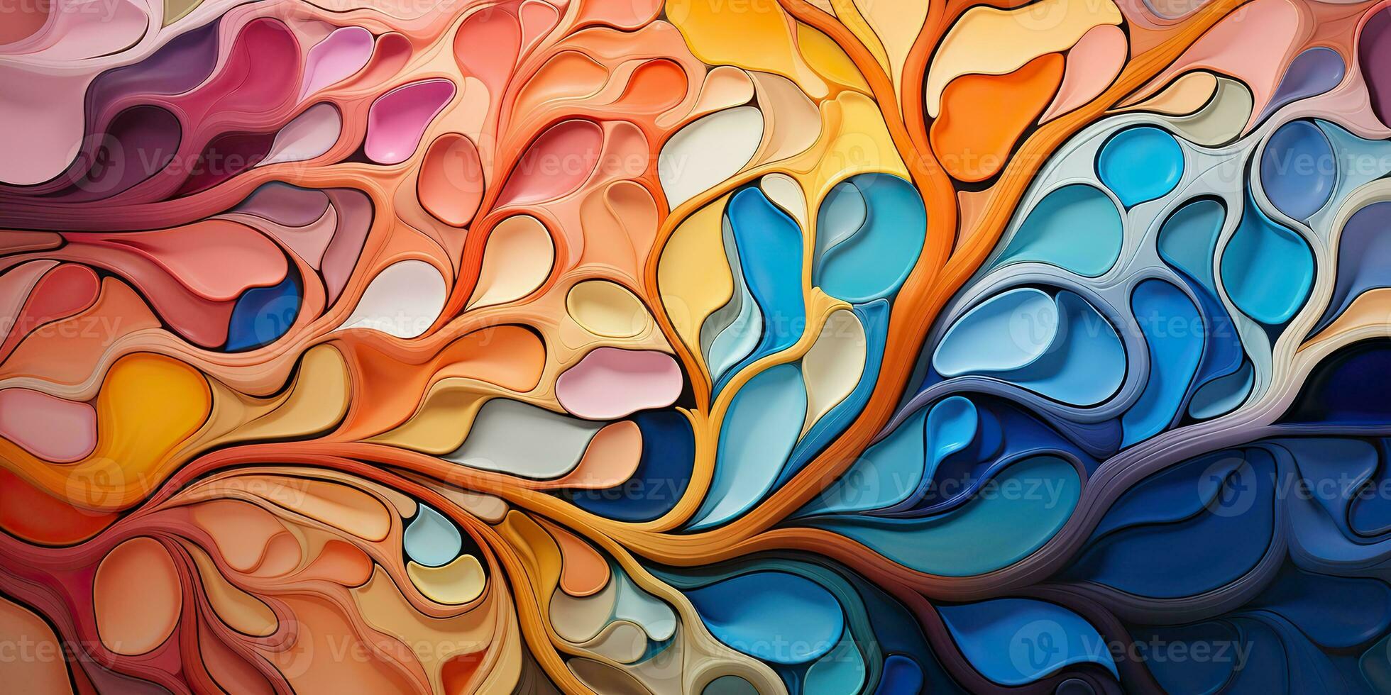 AI Generated. AI Generative. Abstrcact geometric color bright paint draw ink pattern texture background ornament decoration. Graphic Art photo