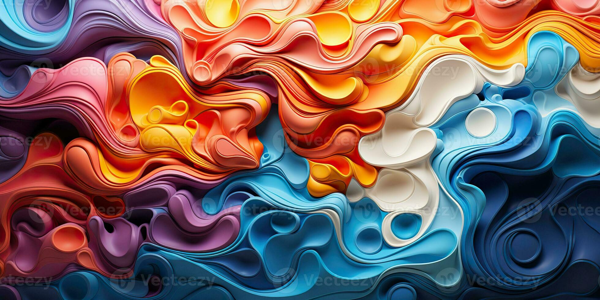 AI Generated. AI Generative. Abstrcact geometric color bright paint draw ink pattern texture background ornament decoration. Graphic Art photo