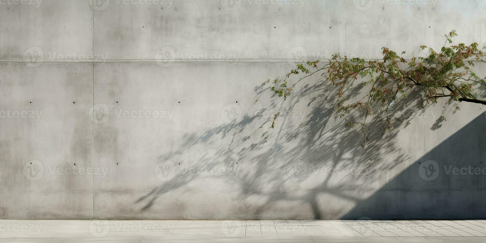 ai generado. ai generativo. hormigón Roca rock pared con árbol. sencillo mínimo Bosquejo pared jardín al aire libre con planta. gráfico Arte foto