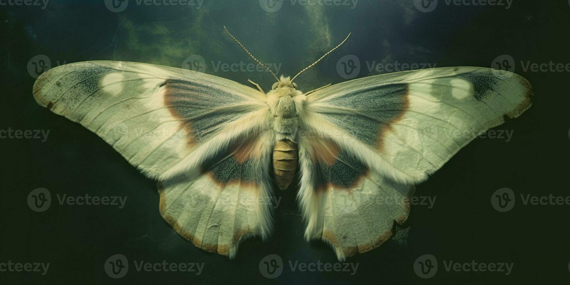 AI Generated. AI Generative. photo realistic illustration of A macro of a rare beautiful lunar moth. Graphic Art Illustration