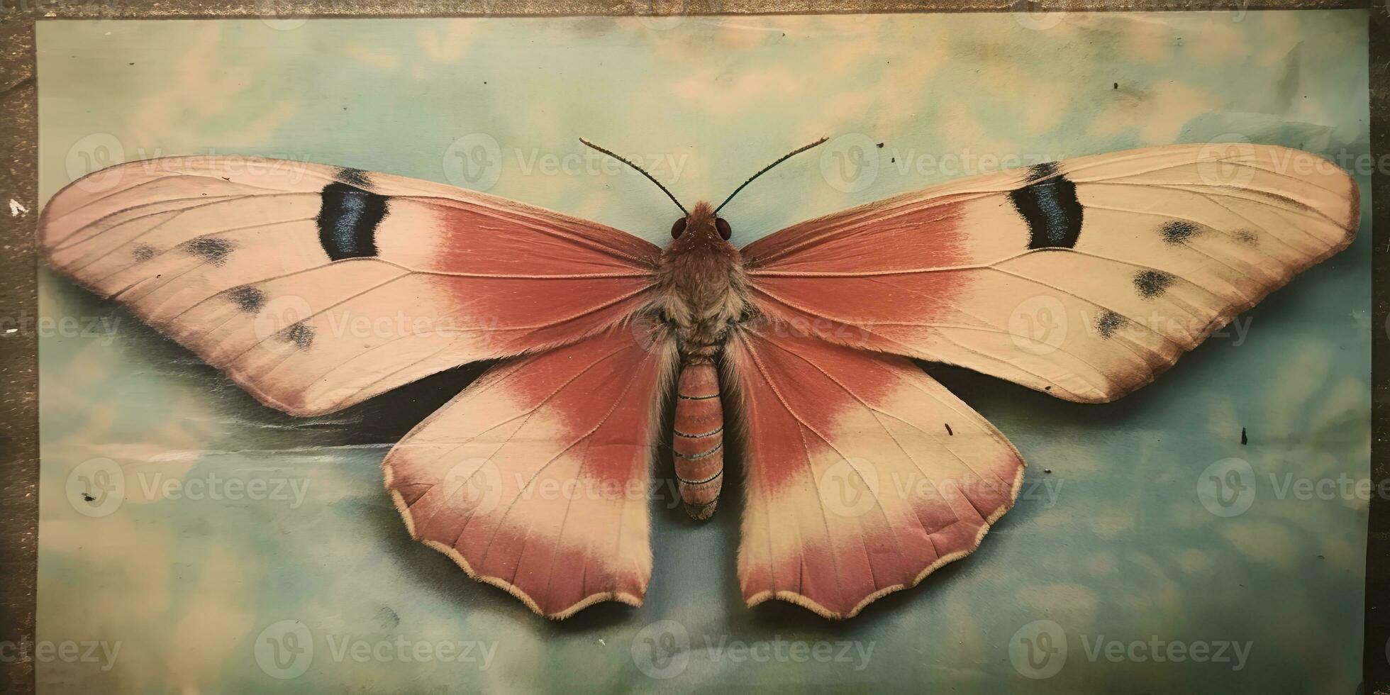 AI Generated. AI Generative. photo realistic illustration of A macro of a rare beautiful lunar moth. Graphic Art Illustration