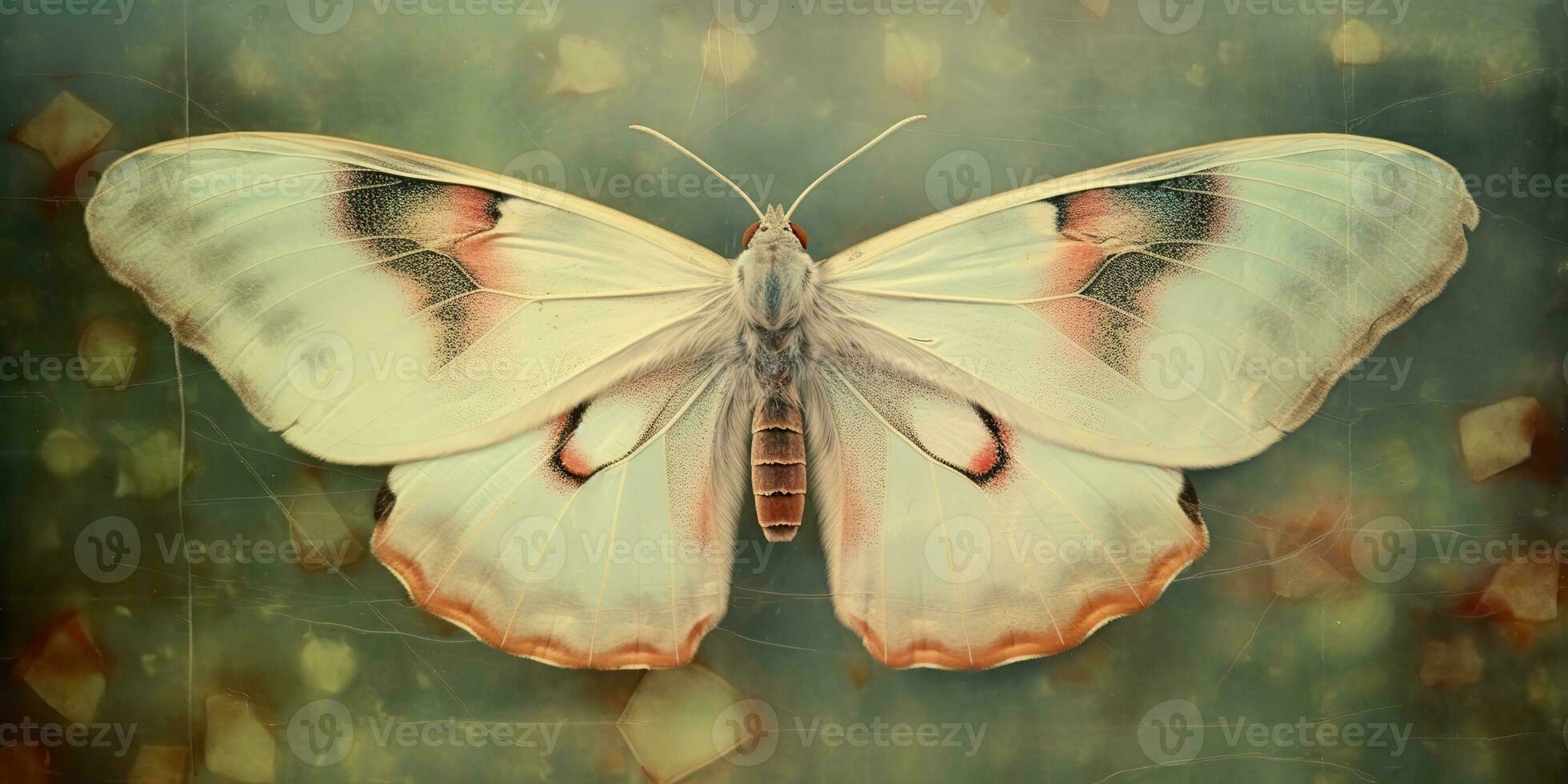 AI Generated. AI Generative. photo realistic illustration of A macro of a rare beautiful lunar moth. Graphic Art Illustration