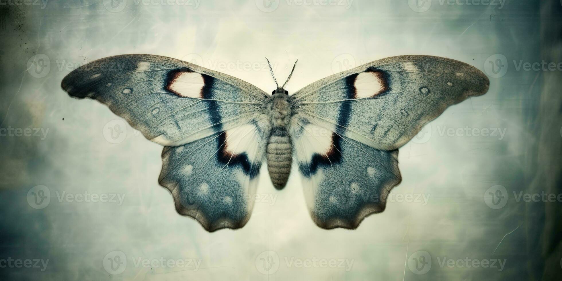 AI Generated. AI Generative. photo realistic illustration of A macro of a rare beautiful lunar moth. Graphic Art Illustration