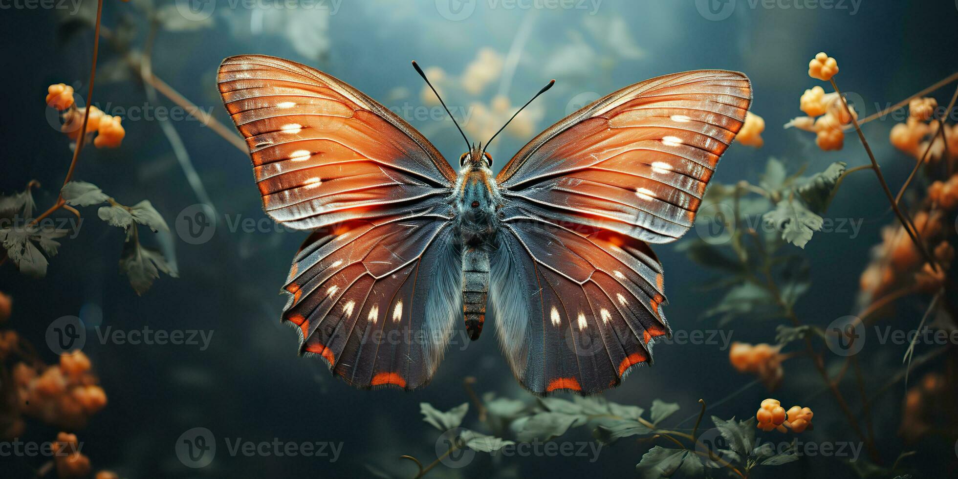 ai generado. ai generativo. lunar polilla mariposa mosca insecto bicho. hermosa noche mágico volador animal. gráfico Arte foto