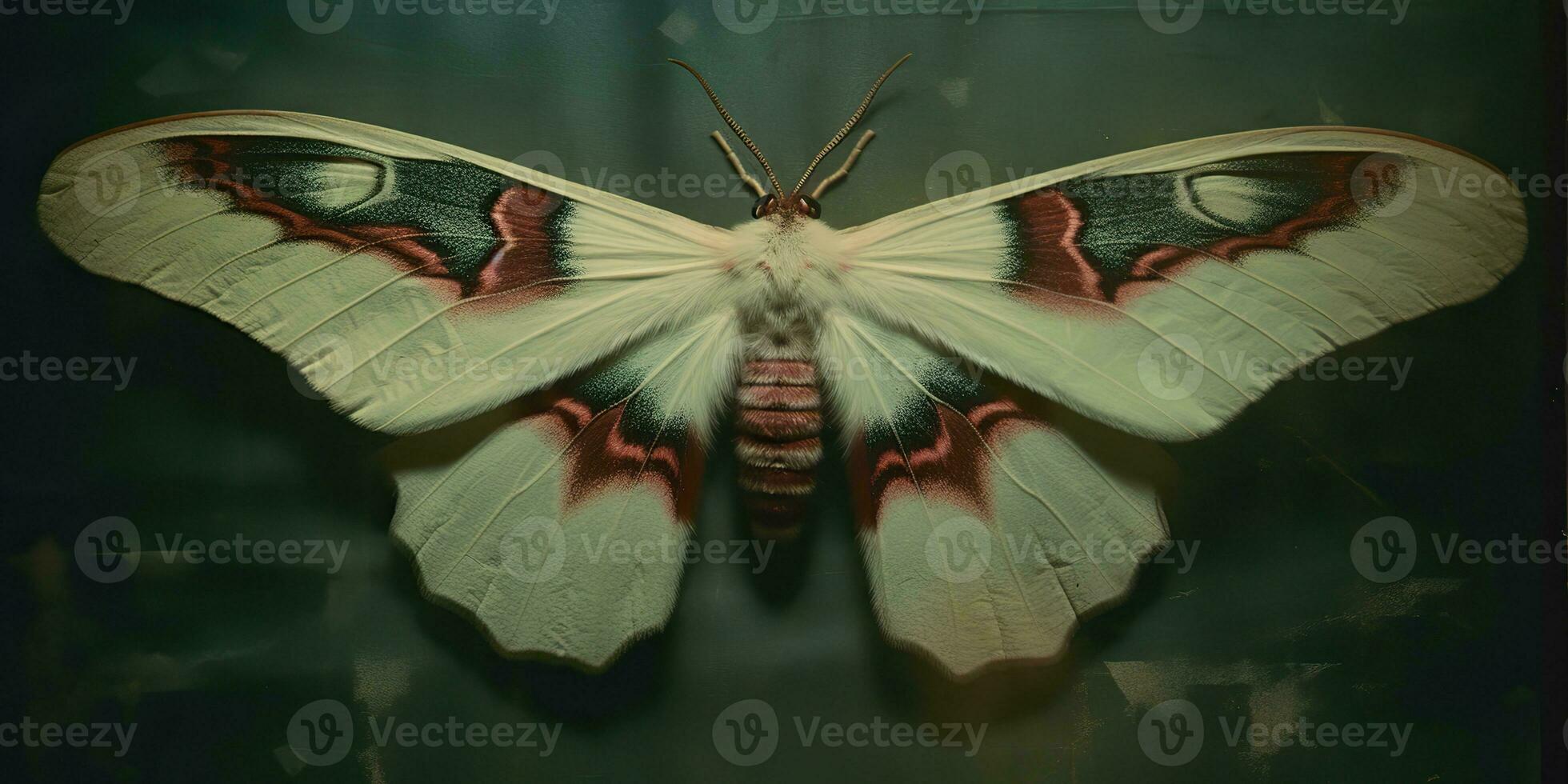 AI Generated. AI Generative. photo realistic illustration of A macro of a rare beautiful lunar moth. Graphic Art Illustration