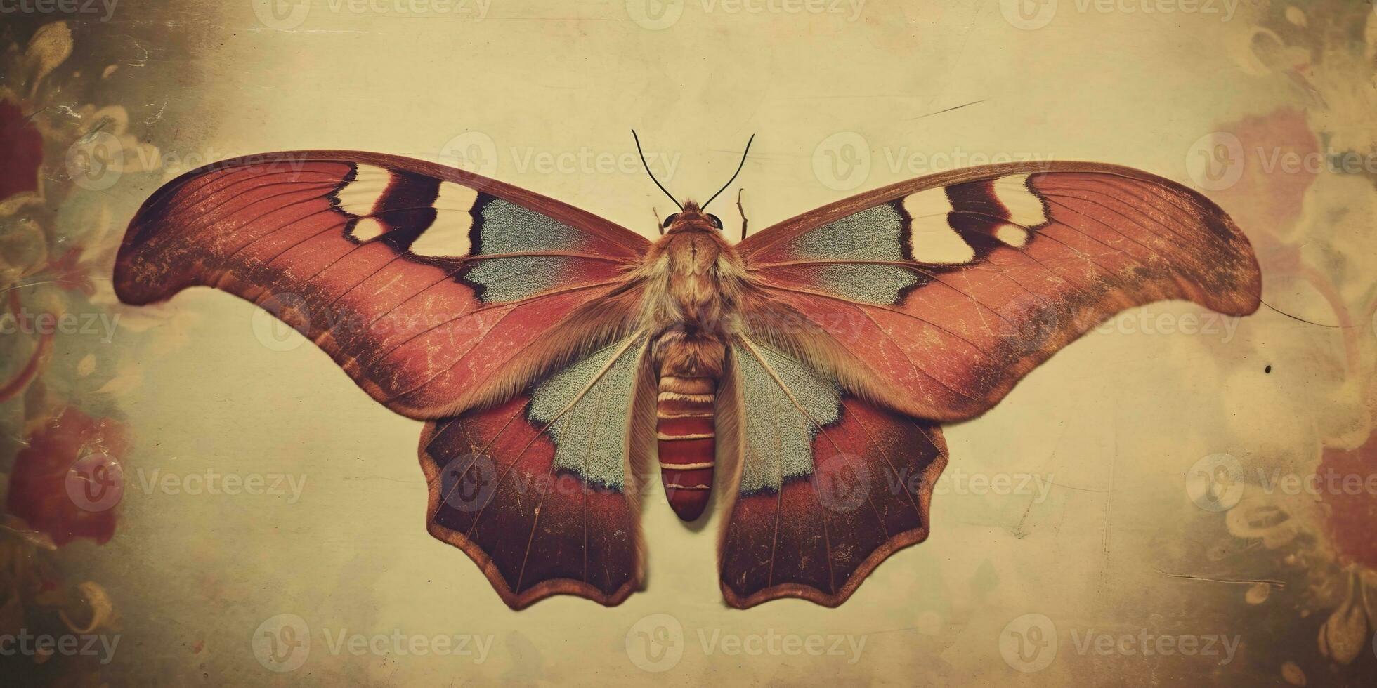 AI Generated. AI Generative. photo realistic illustration of A macro of a rare beautiful lunar moth. Graphic Art Illustration