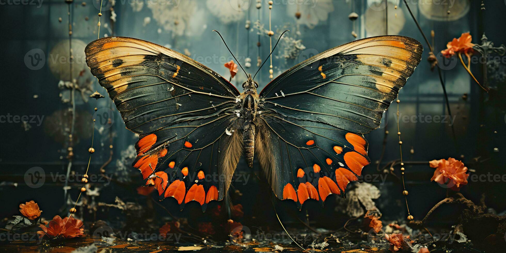 ai generado. ai generativo. lunar polilla mariposa mosca insecto bicho. hermosa noche mágico volador animal. gráfico Arte foto