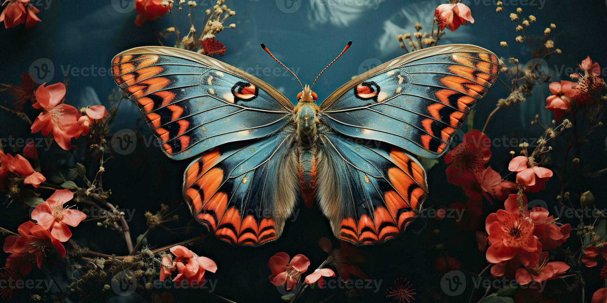 ai generado. ai generativo. lunar polilla mariposa mosca insecto bicho. hermosa noche mágico volador animal. gráfico Arte foto