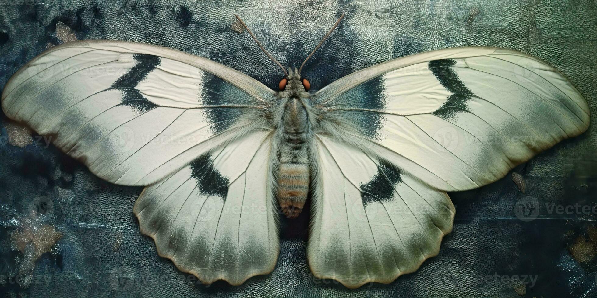 AI Generated. AI Generative. photo realistic illustration of A macro of a rare beautiful lunar moth. Graphic Art Illustration