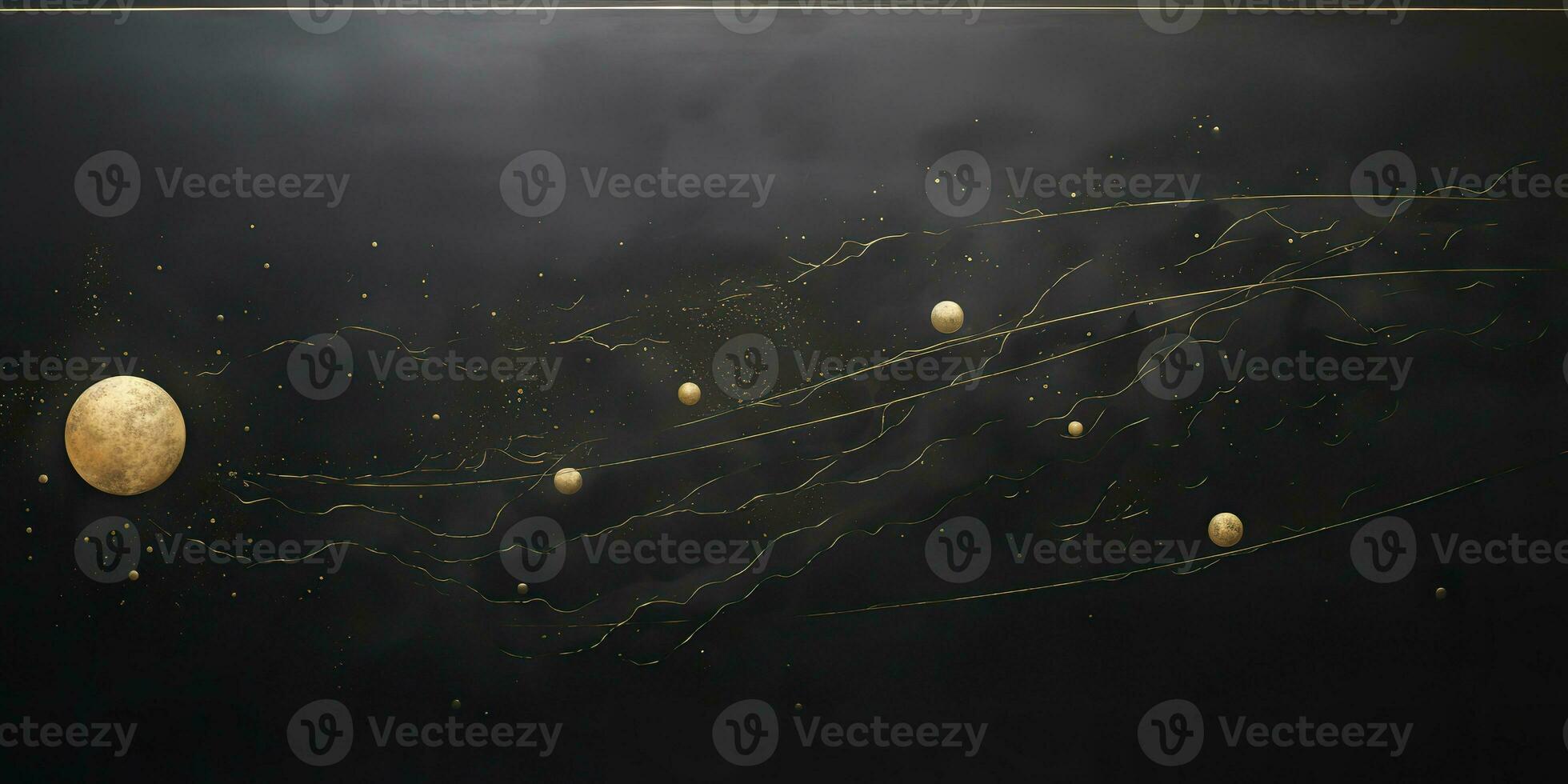 AI Generated. AI Generative. Minimal solar system planets poster. Galaxy space universe future adventure travel decoration background. Graphic Art photo