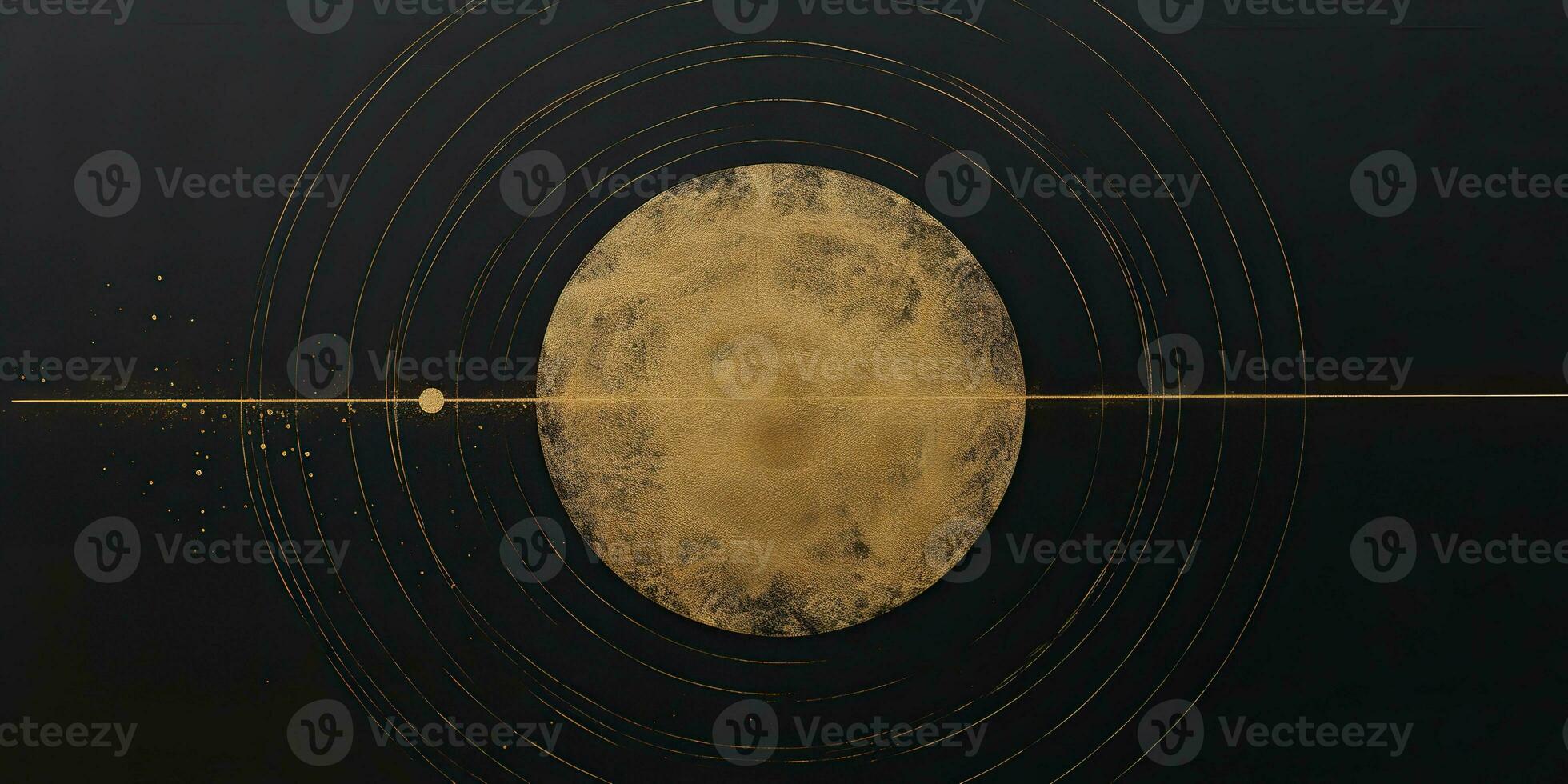 AI Generated. AI Generative. Minimal solar system planets poster. Galaxy space universe future adventure travel decoration background. Graphic Art photo