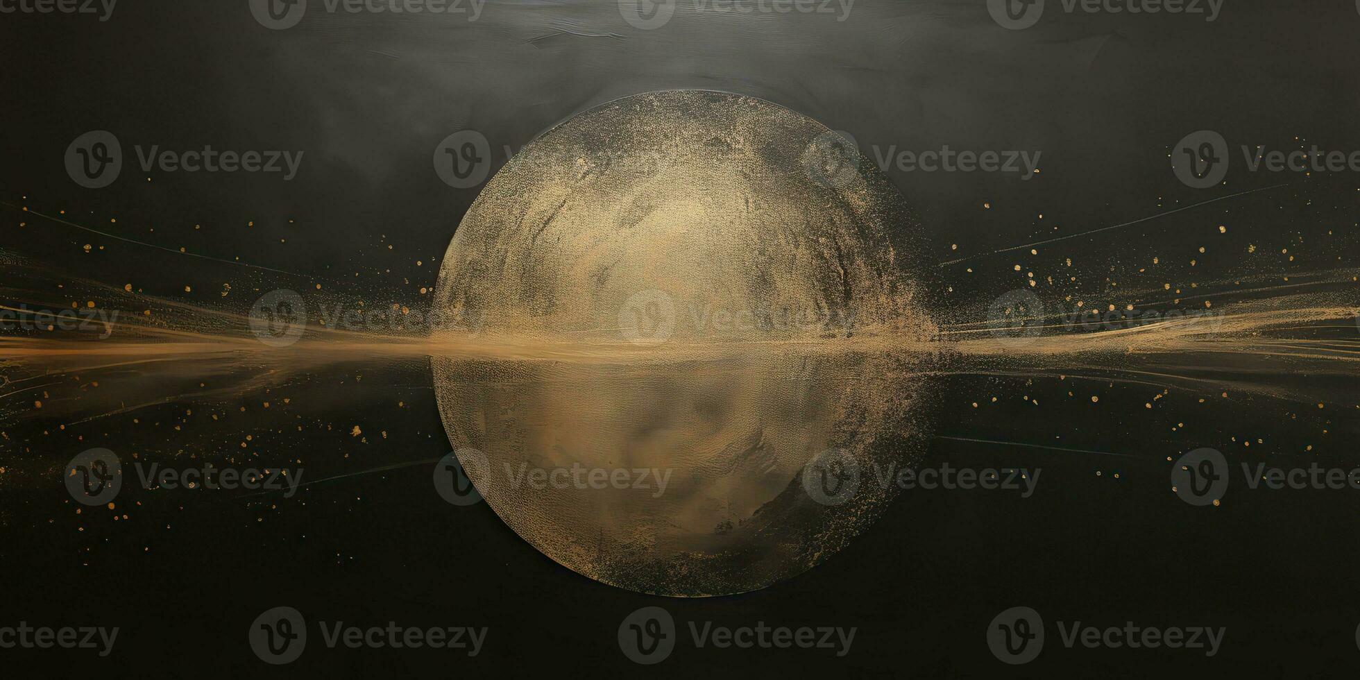 AI Generated. AI Generative. Minimal solar system planets poster. Galaxy space universe future adventure travel decoration background. Graphic Art photo