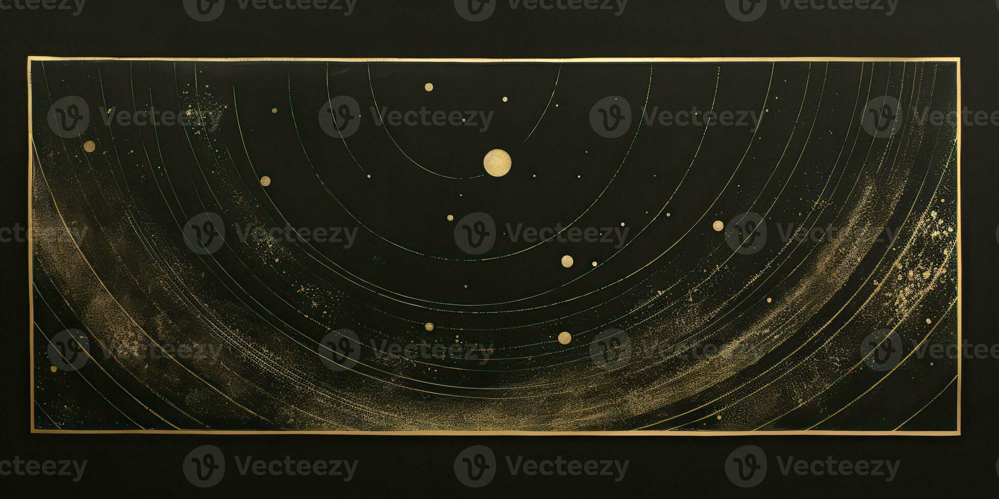 AI Generated. AI Generative. Minimal solar system planets poster. Galaxy space universe future adventure travel decoration background. Graphic Art photo