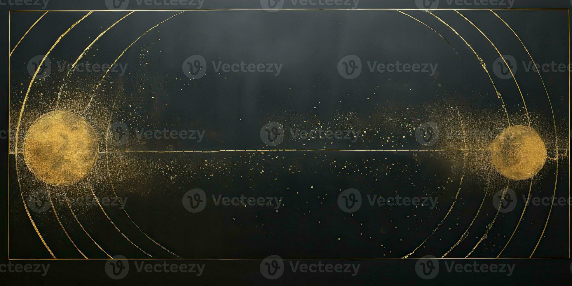 AI Generated. AI Generative. Minimal solar system planets poster. Galaxy space universe future adventure travel decoration background. Graphic Art photo