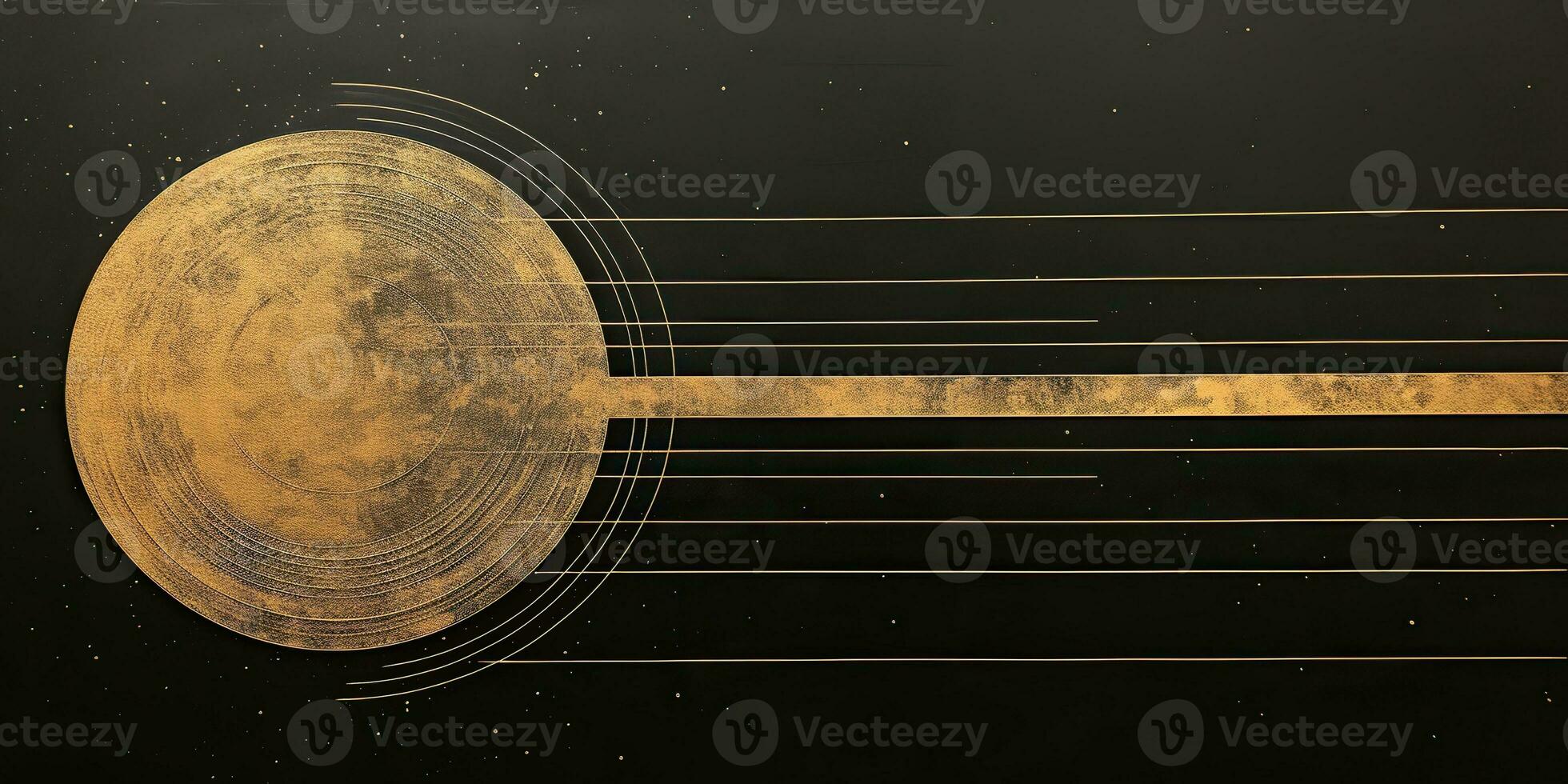 AI Generated. AI Generative. Minimal solar system planets poster. Galaxy space universe future adventure travel decoration background. Graphic Art photo