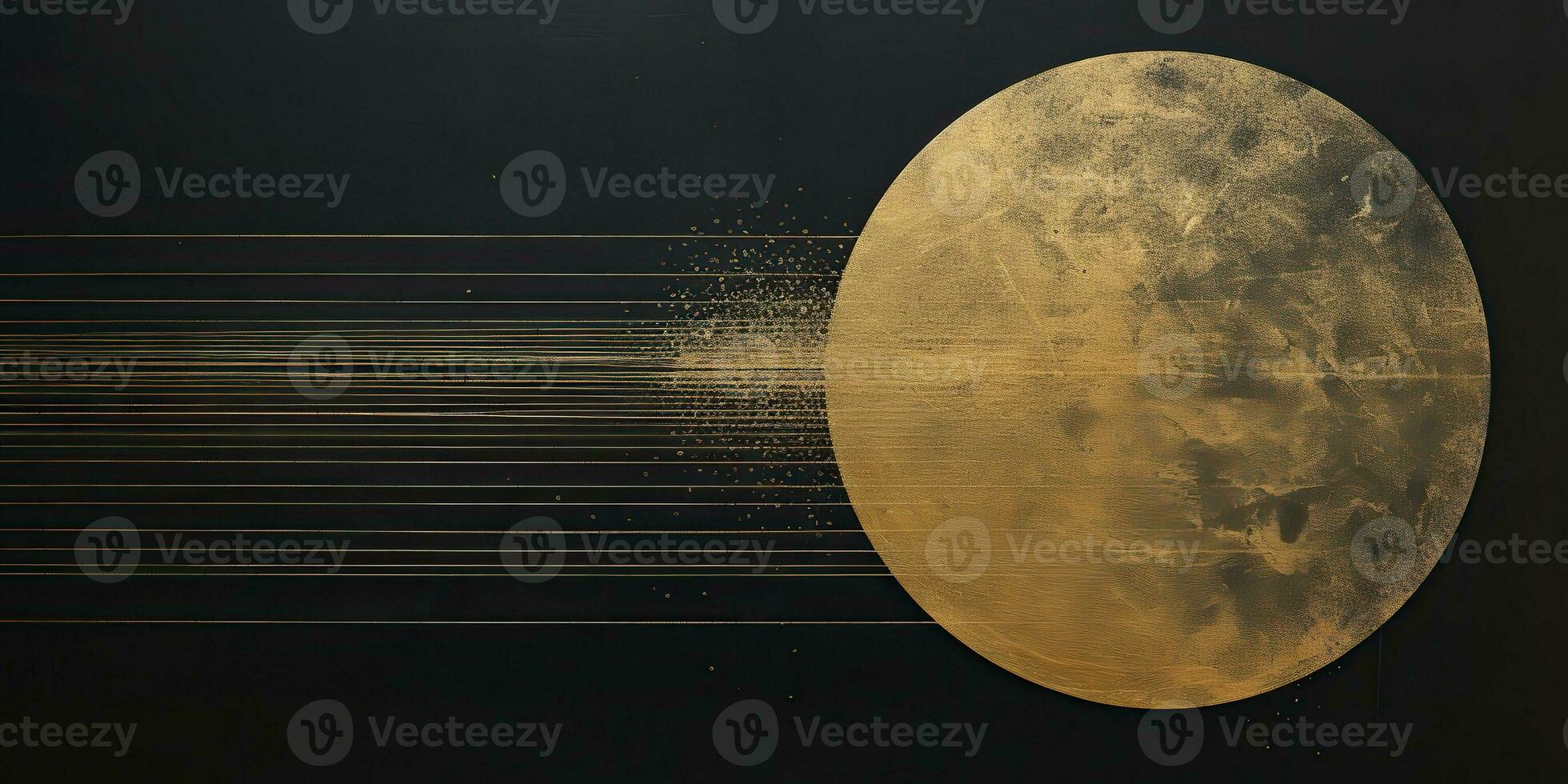 AI Generated. AI Generative. Minimal solar system planets poster. Galaxy space universe future adventure travel decoration background. Graphic Art photo