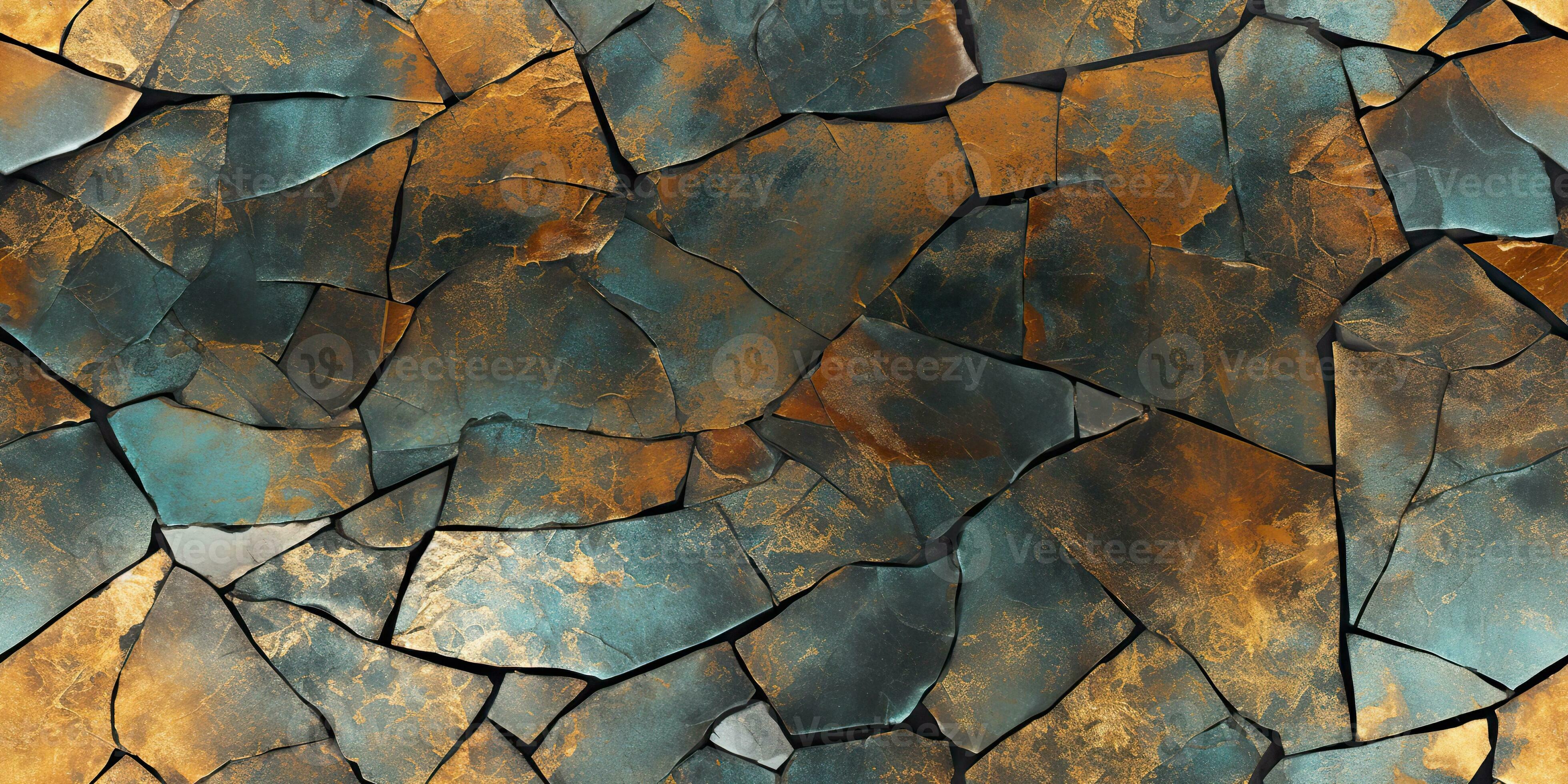 AI Generated. AI Generative. Cracked bronze texture material