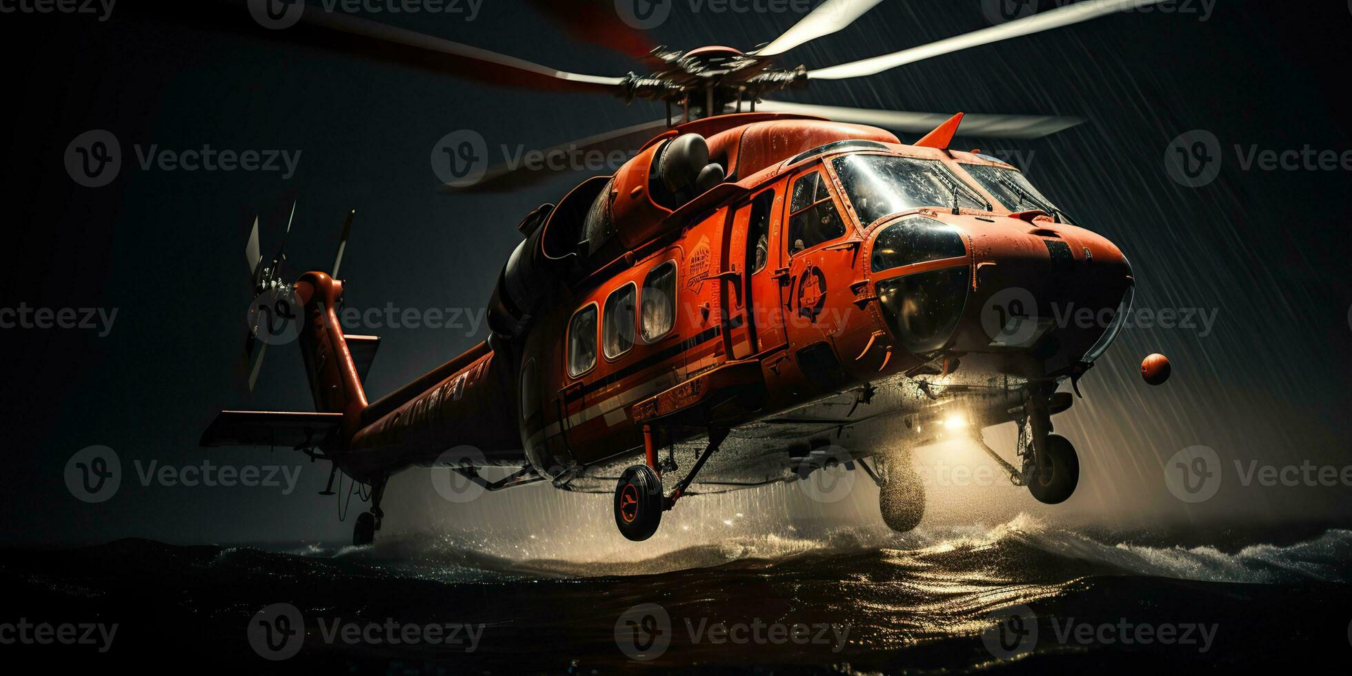 AI Generated. AI Generative. Navy nautical marine millitary helicopter trnsport rescue safe life coast guard. Graphic Art photo