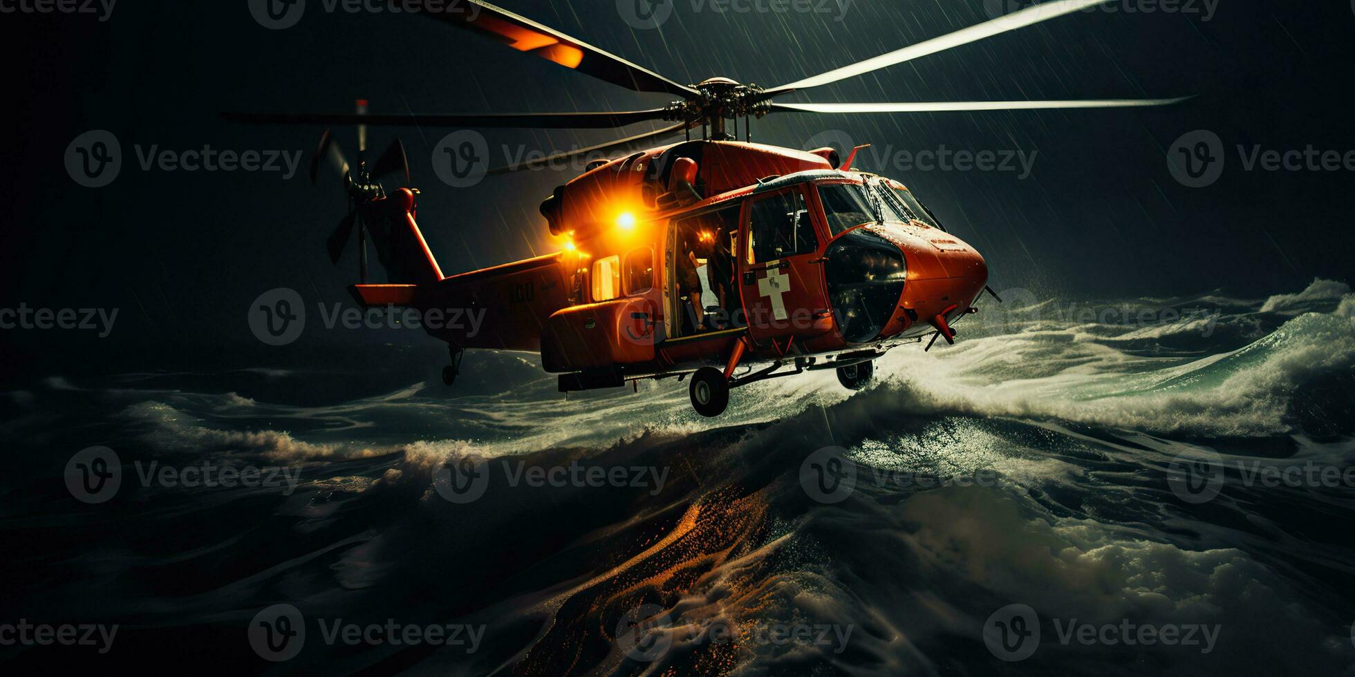 AI Generated. AI Generative. Navy nautical marine millitary helicopter trnsport rescue safe life coast guard. Graphic Art photo