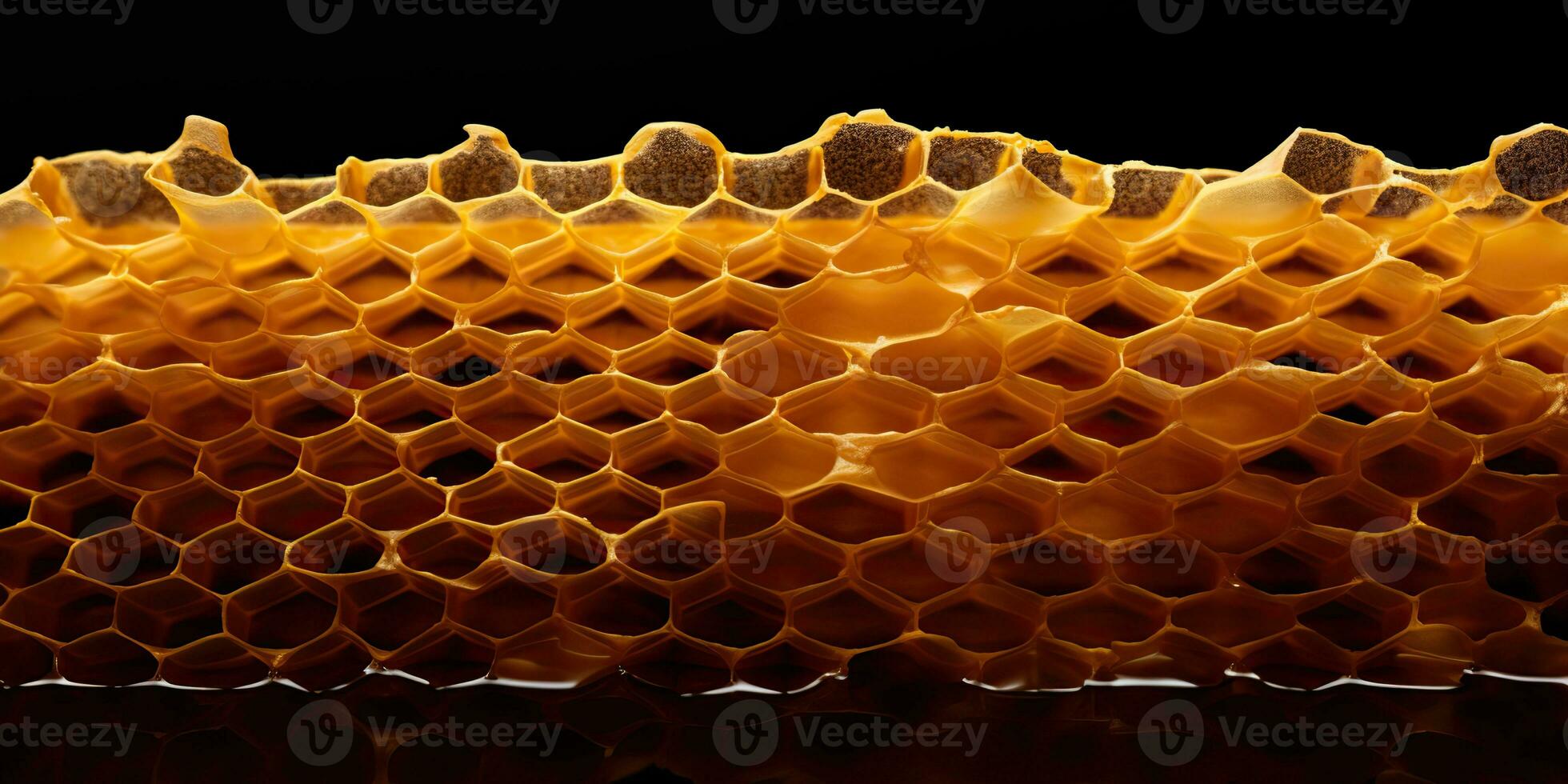 AI Generated. AI Generative. Hexagon honeycomb  texture background nature manvas mockup design wax decoration. Graphic Art photo