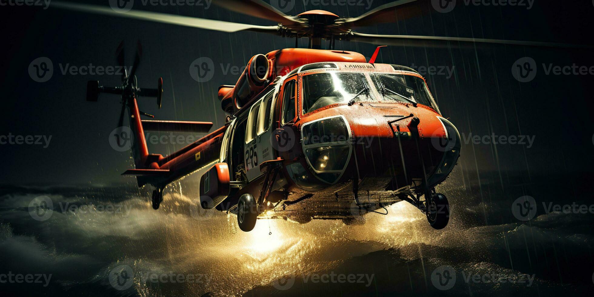 AI Generated. AI Generative. Navy nautical marine millitary helicopter trnsport rescue safe life coast guard. Graphic Art photo