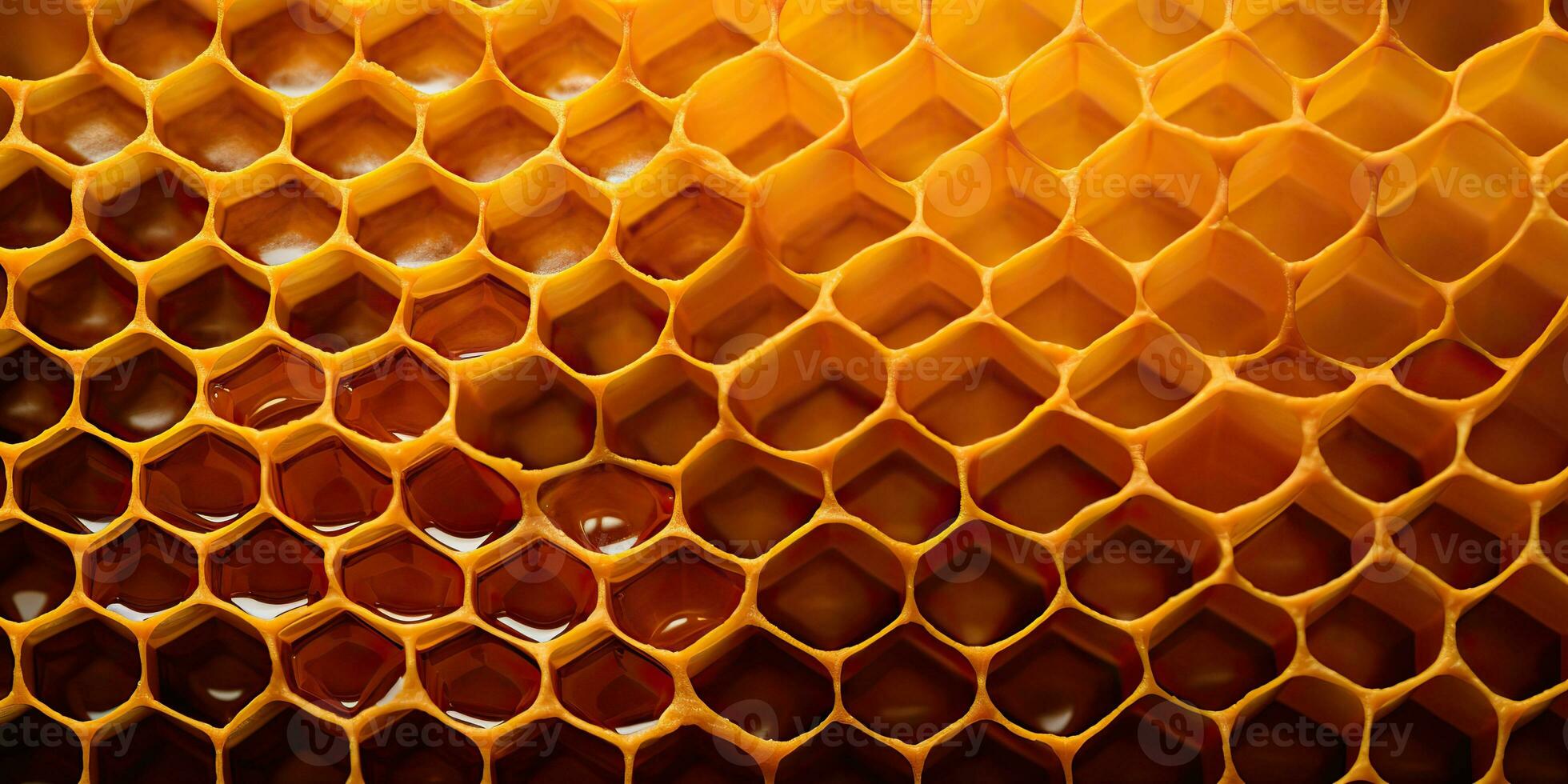 AI Generated. AI Generative. Hexagon honeycomb  texture background nature manvas mockup design wax decoration. Graphic Art photo