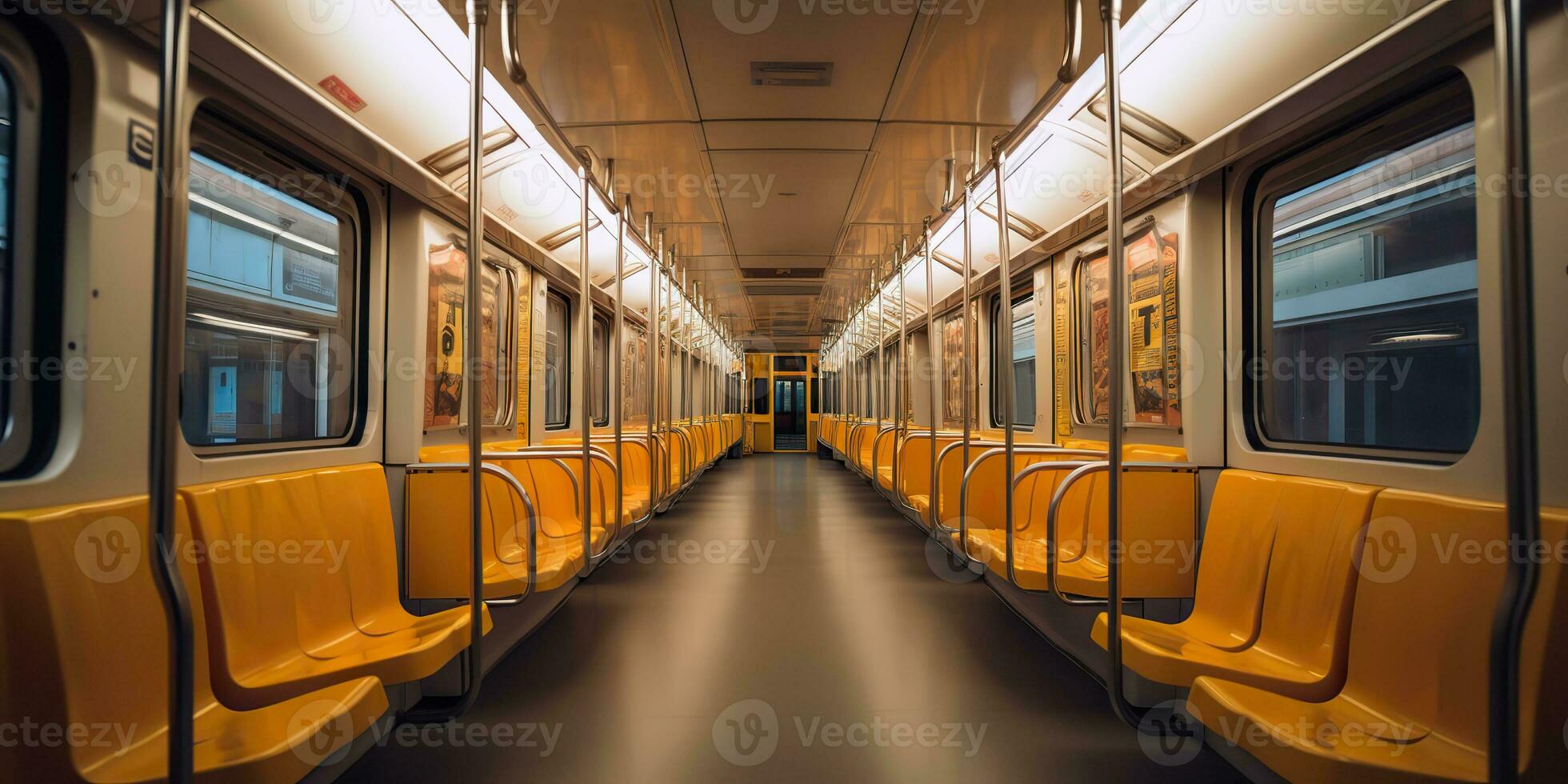 AI Generated. AI Generative. Inside empty wagon train transport. Transportation move rail road. Graphic Art photo