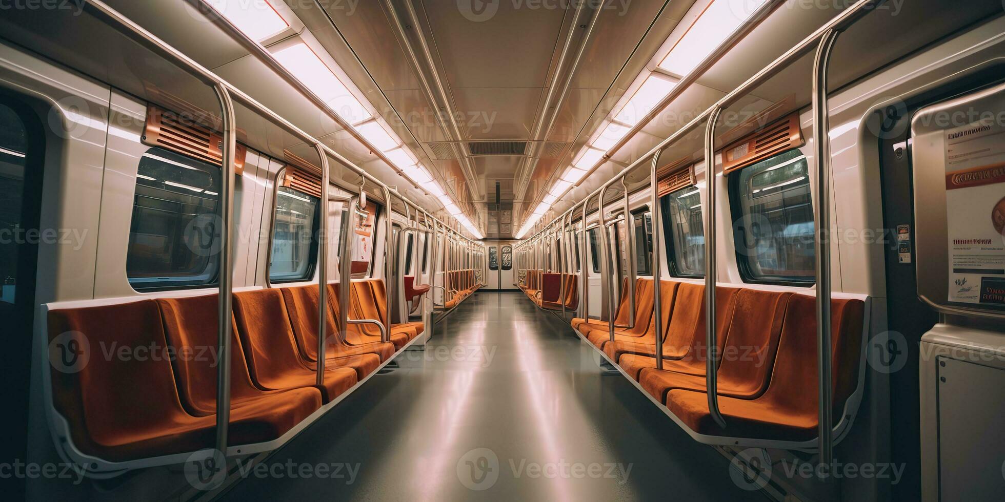 AI Generated. AI Generative. Inside empty wagon train transport. Transportation move rail road. Graphic Art photo