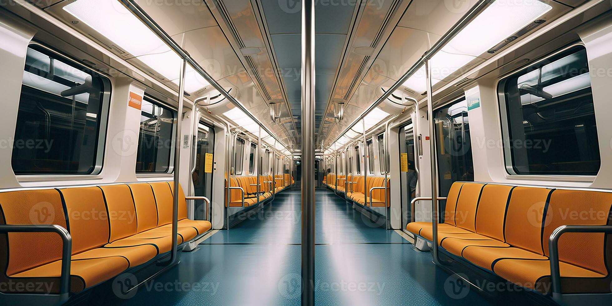 AI Generated. AI Generative. Inside empty wagon train transport. Transportation move rail road. Graphic Art photo