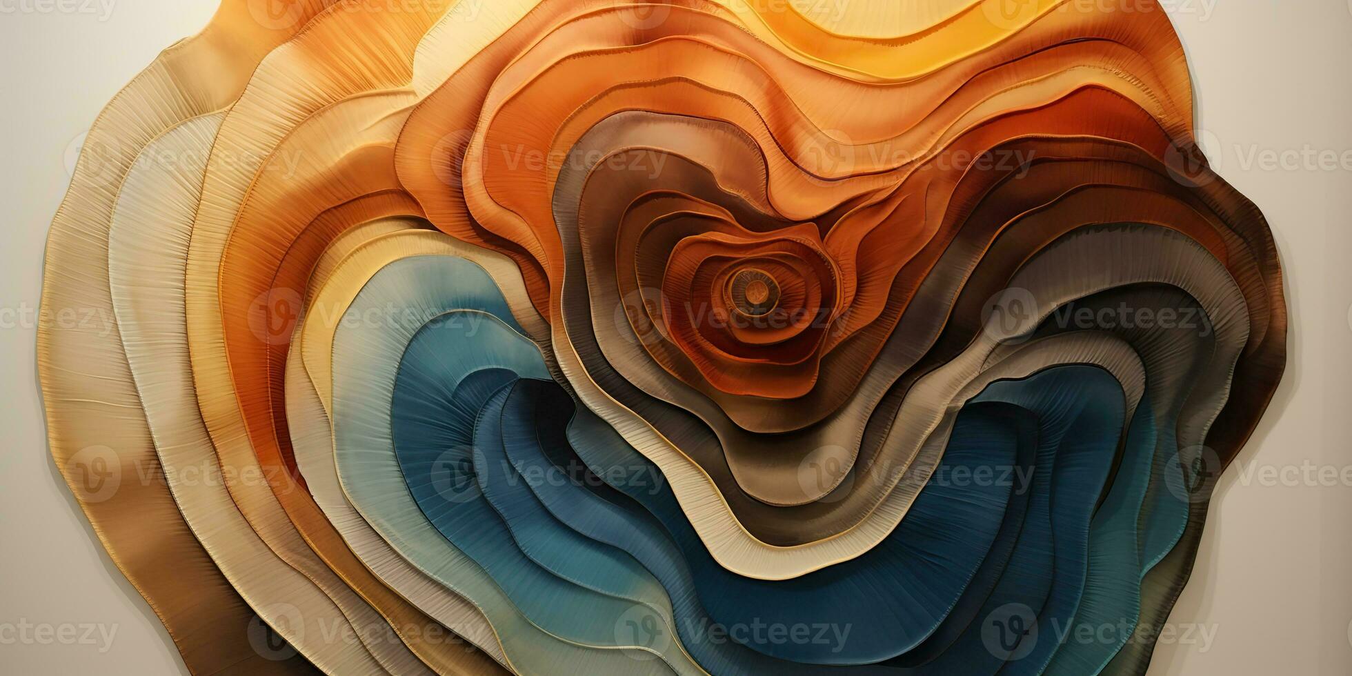 AI Generated. AI Generative. Abstract geometric tree forest stump rings circles. Watercolor draw paint sketch decoration poster design. Graphic Art photo