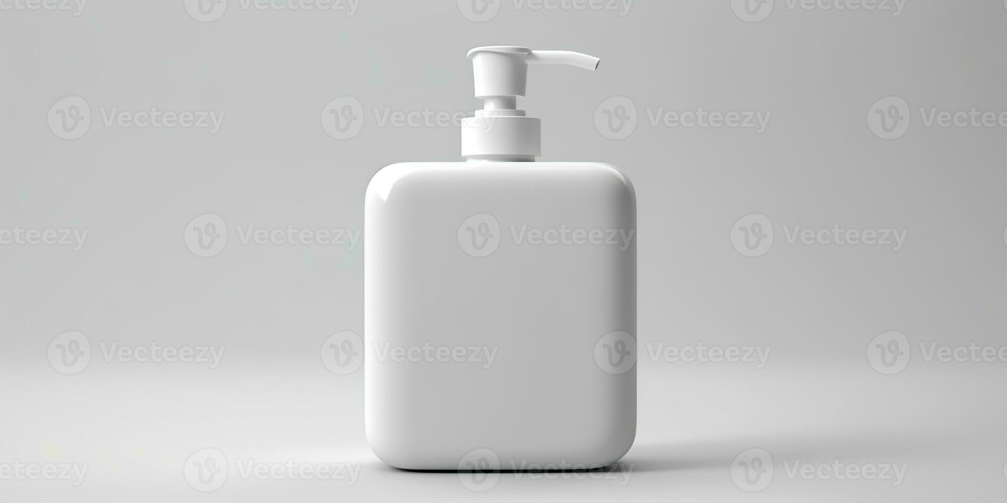 AI Generated. AI Generative. White cosmetic bottle container concept white decoration mockup mock up background. Graphic Art photo