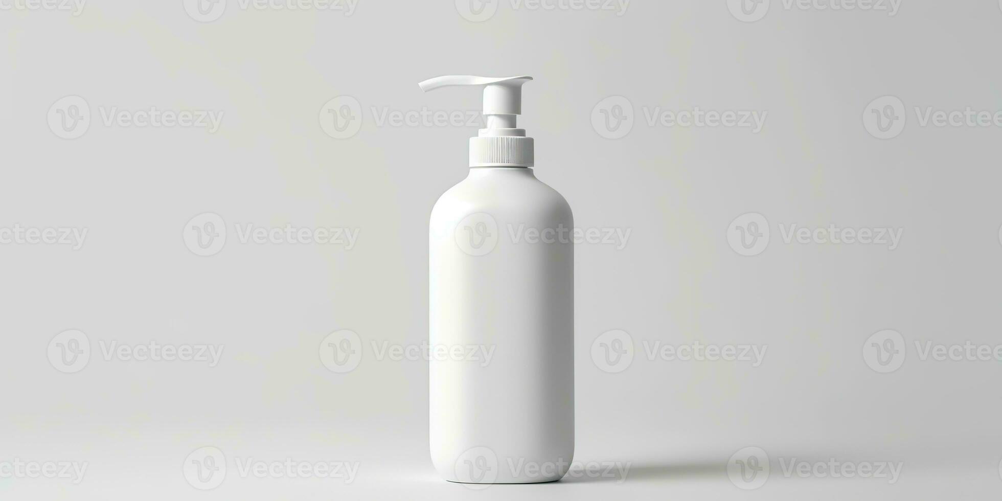 AI Generated. AI Generative. White cosmetic bottle container concept white decoration mockup mock up background. Graphic Art photo