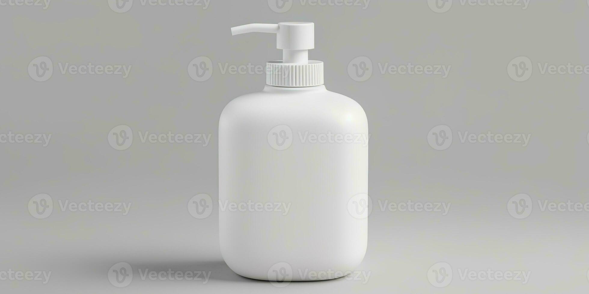 AI Generated. AI Generative. White cosmetic bottle container concept white decoration mockup mock up background. Graphic Art photo