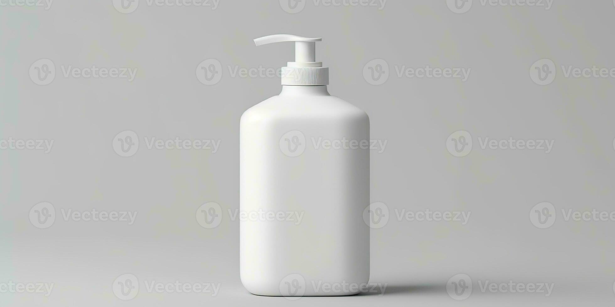 AI Generated. AI Generative. White cosmetic bottle container concept white decoration mockup mock up background. Graphic Art photo