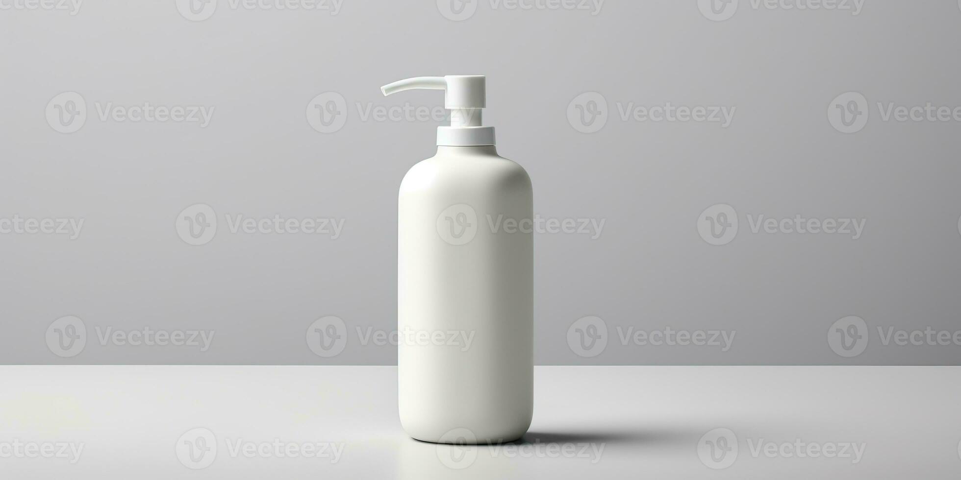 AI Generated. AI Generative. White cosmetic bottle container concept white decoration mockup mock up background. Graphic Art photo