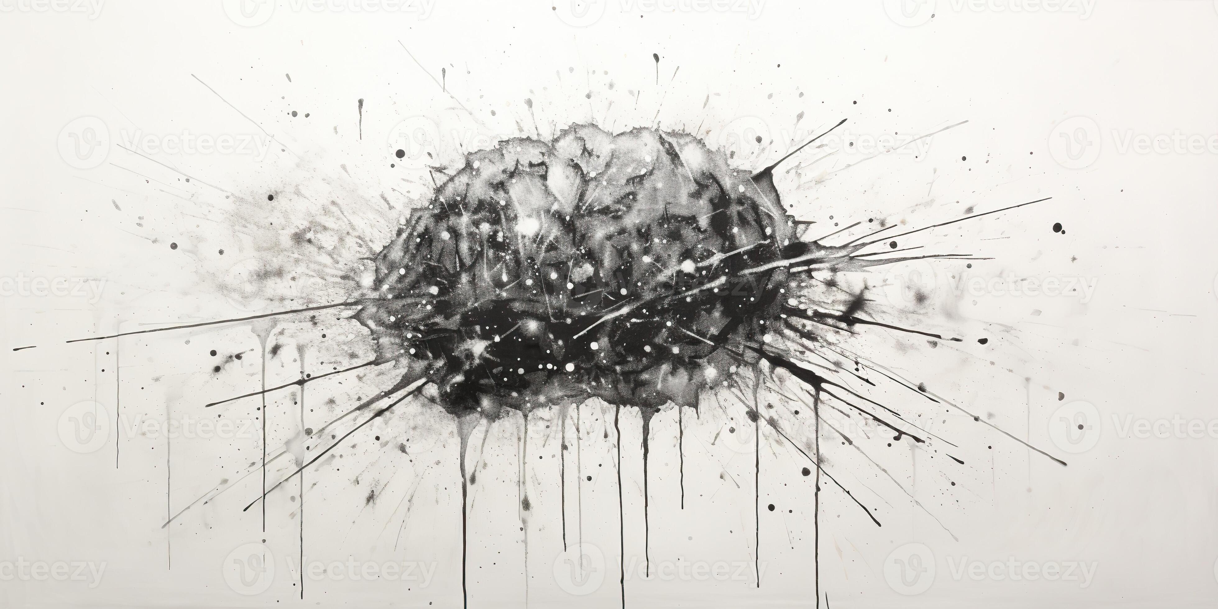 Ai Generated Ai Generative Human Brain Sketch Ink Draw Street Art Ai Generated Ai Generative Human Brain Sketch Ink Draw Street Art