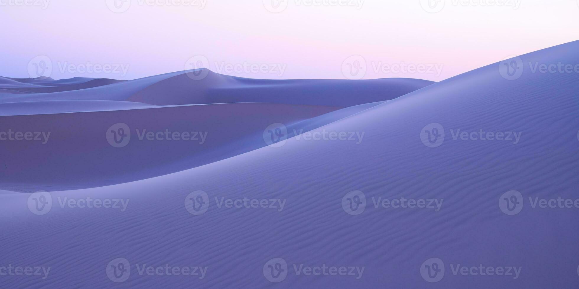 AI Generated. AI Generative. Blue dark evening sand dunes desert outdoor nature landscape. Adventure travel explore arabian dubai egypt trip vibe. Graphic Art photo