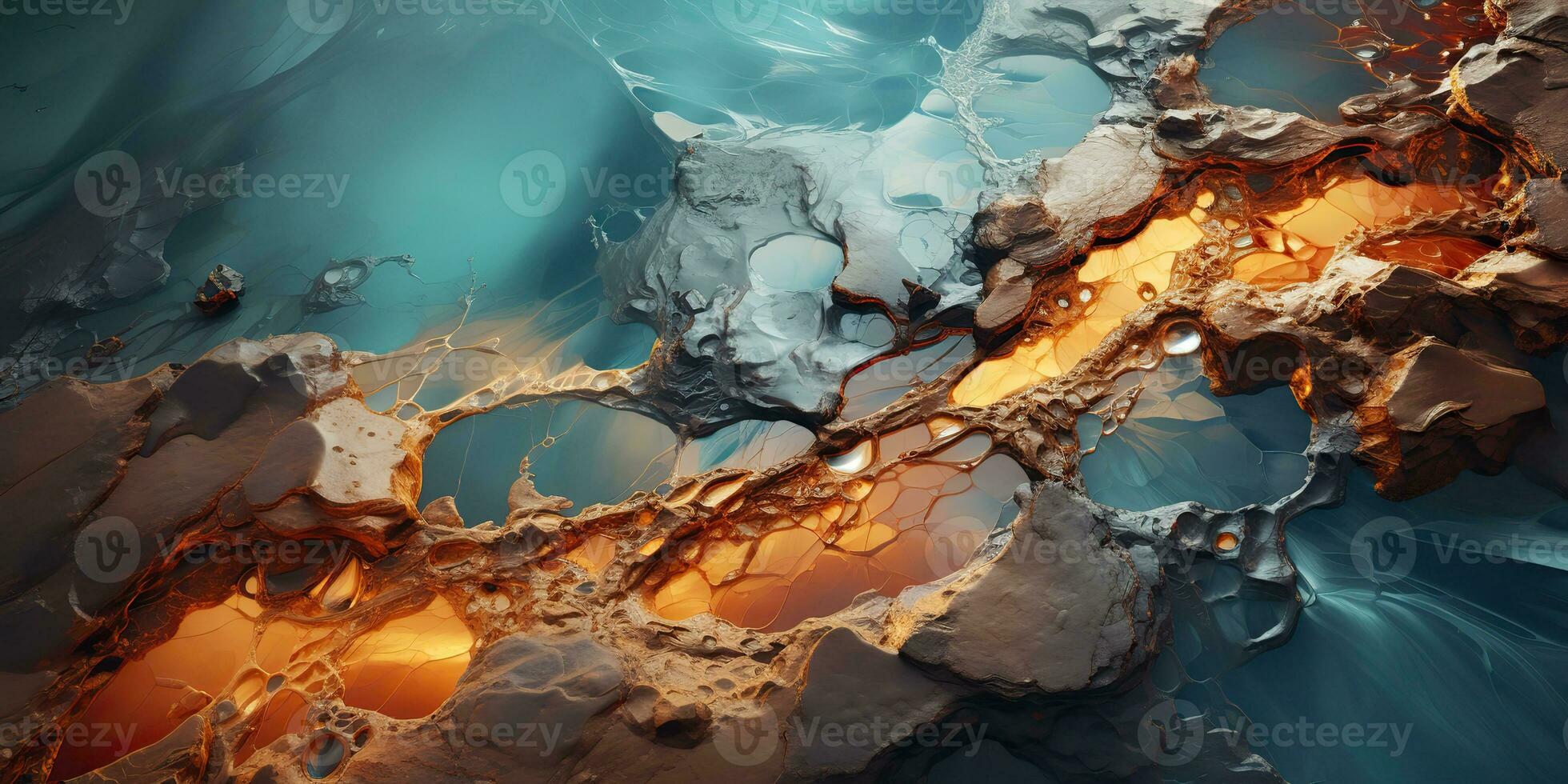AI Generated. AI Generative. Abstract geometric texture pattern background landscape art decoration. Imagination inspiration unreal engine concept. Graphic Art photo