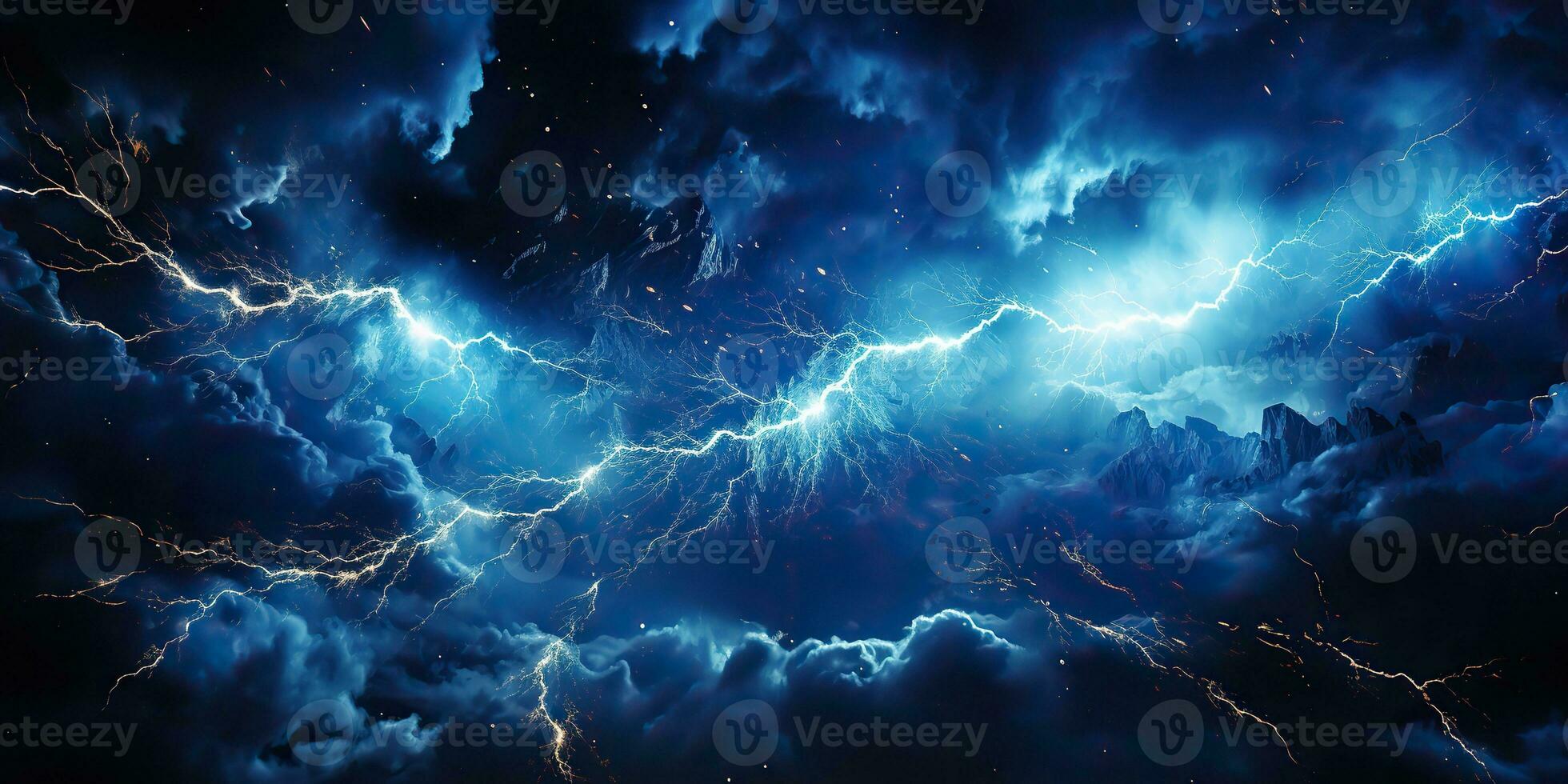 ai generado. ai generativo. resumen trueno tormenta energía ligero antecedentes decoración modelo rextura naturaleza destello. gráfico Arte foto