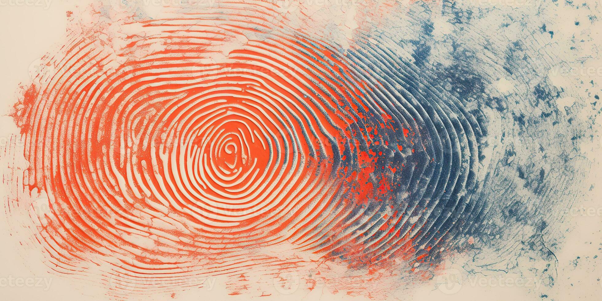 AI Generated. AI Generative. Finger print fingerprint abstract geometric pattern texture background decoration. Watercolor draw brush sketch ink art. Graphic Art photo