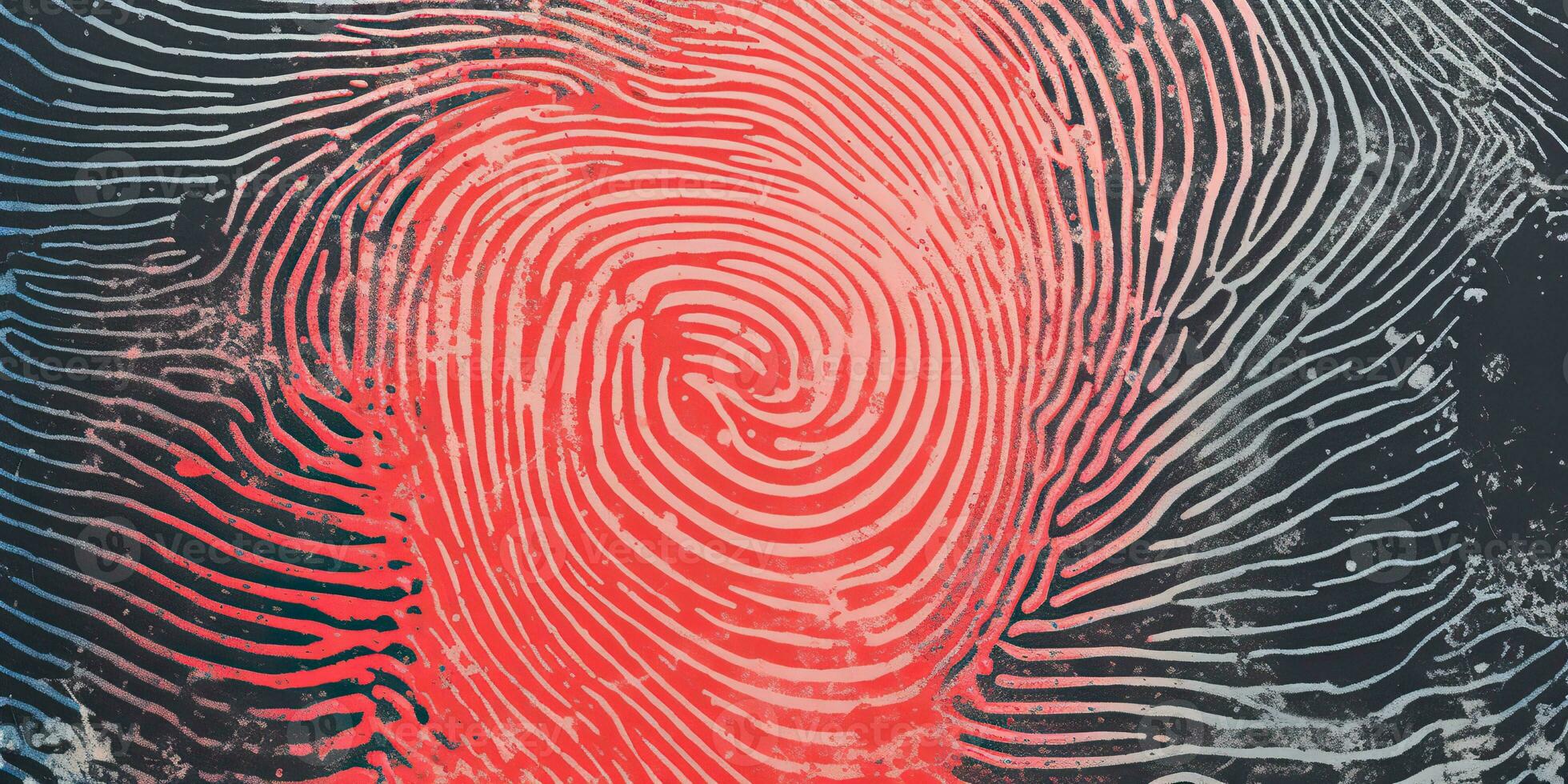 AI Generated. AI Generative. Finger print fingerprint abstract geometric pattern texture background decoration. Watercolor draw brush sketch ink art. Graphic Art photo