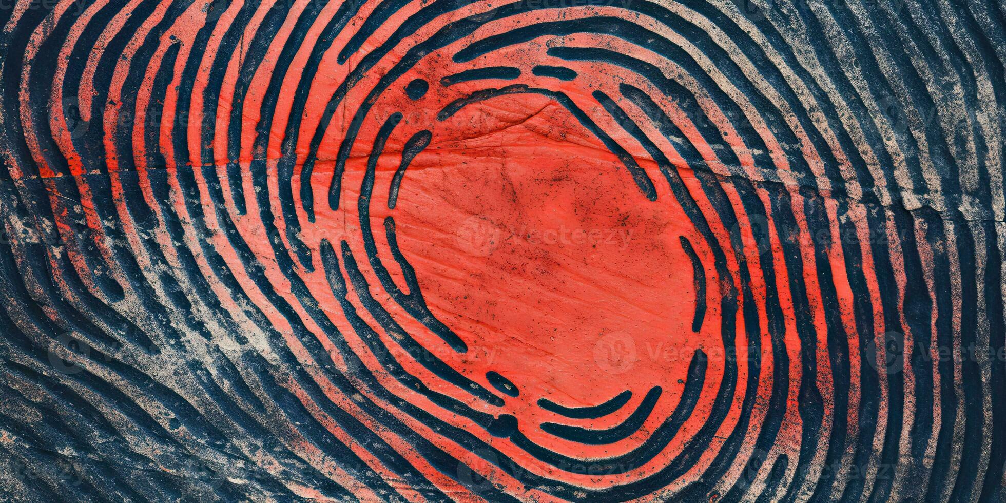 AI Generated. AI Generative. Finger print fingerprint abstract geometric pattern texture background decoration. Watercolor draw brush sketch ink art. Graphic Art photo