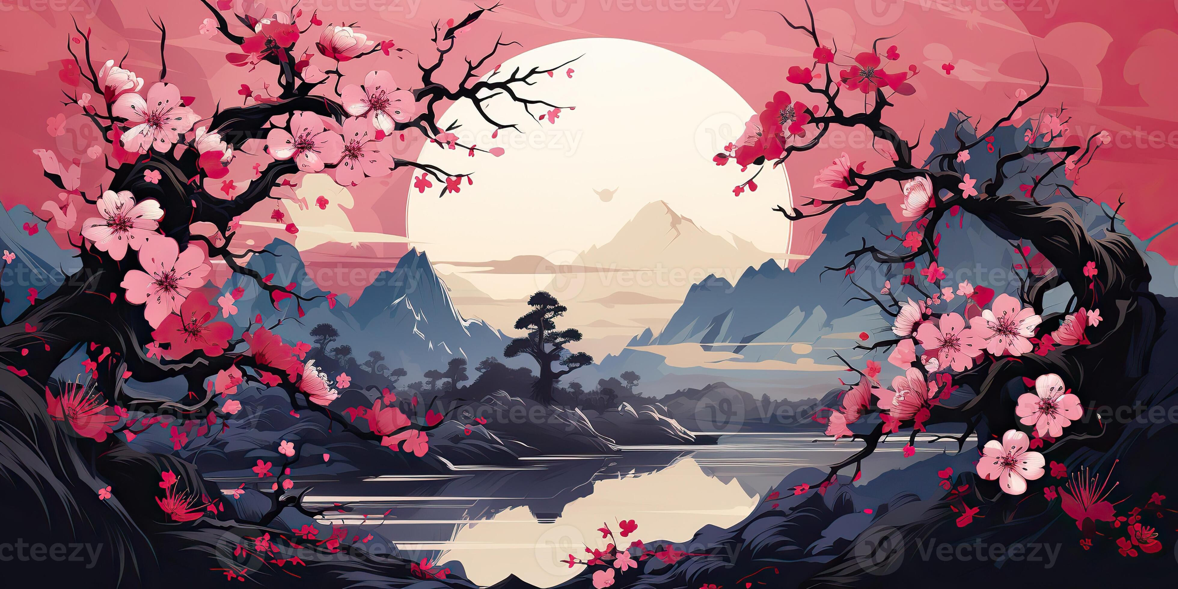 Traditional Japanese Painting Wallpaper
