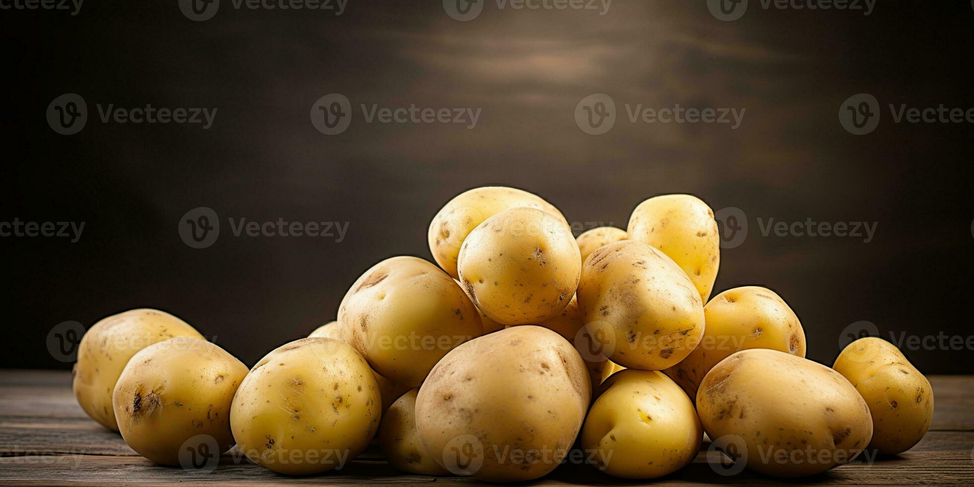 AI Generated. AI Generative. Fresh organic eco vegetable potatoes. Natural meal food growing harvest. Graphic Art photo