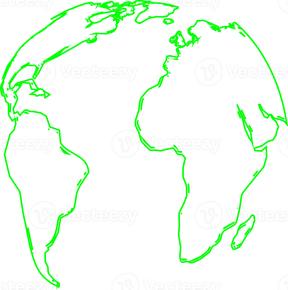 World map global icon abstract graphic design for decoration png