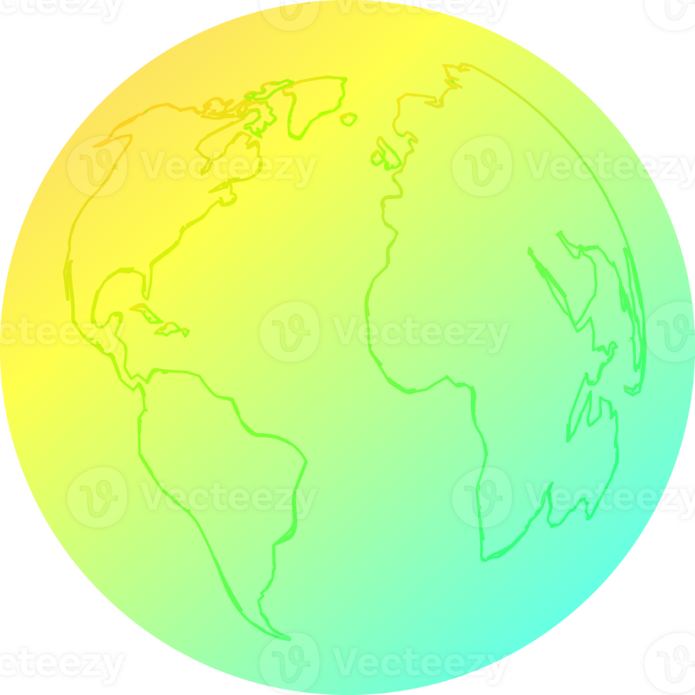 mundo mapa global icono resumen gráfico diseño para decoración png