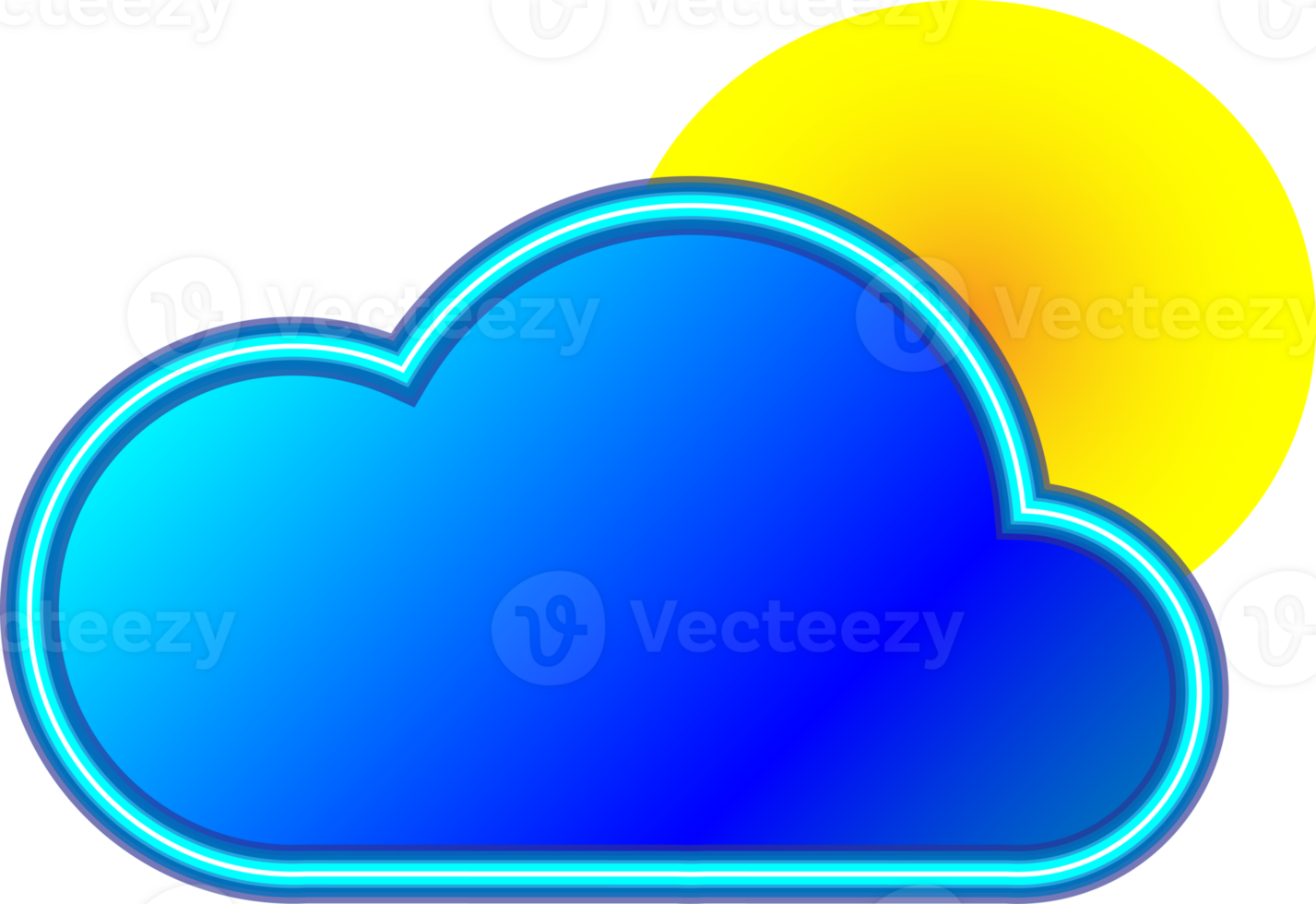 Cloud icon element for decoration backgrounds png